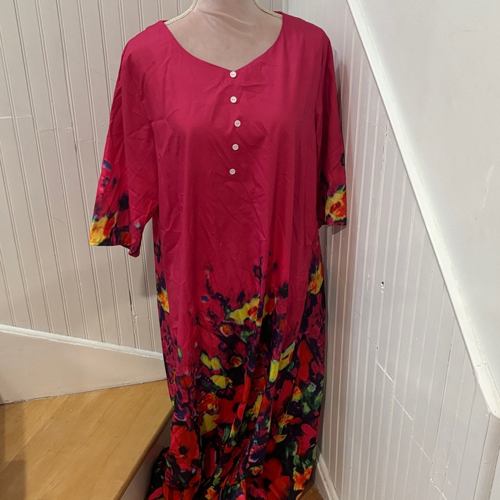 MISSLOOK Fuchsia and White Dress
